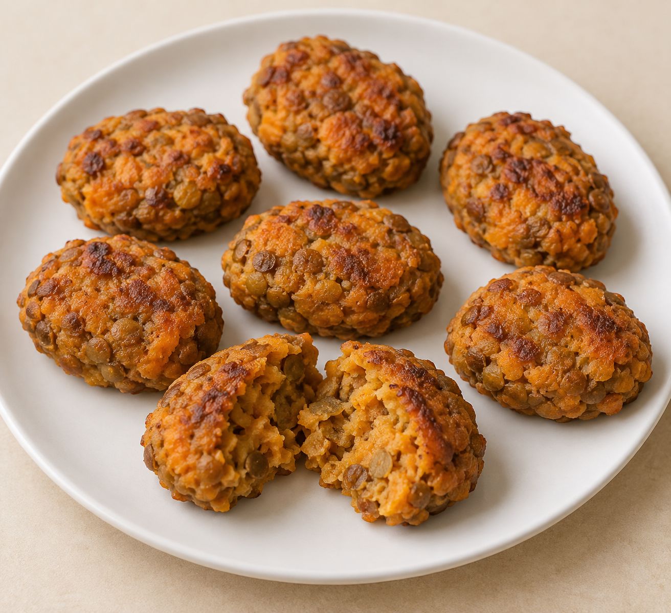 Bolitas de lentejas y boniato